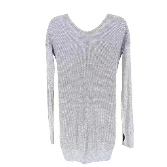 Lululemon The Sweater Life Gray 6 Thumbholes V-Neck Pullover Knit Cashmere Blend - Picture 2 of 4
